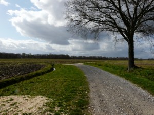 courbe gauche sur empierré