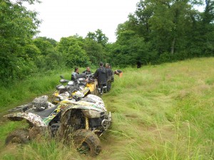 regroupement de la section quad avant le casse croute