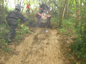 roues bloquées, on se laisse guider par la trace et attention à la prise rapide de vitesse !