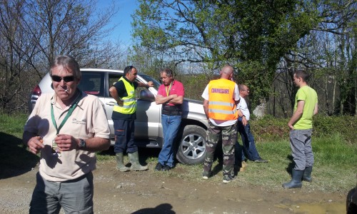 regroupement des commissaires après la fin de journée.